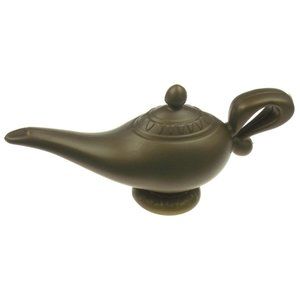 Aladin Lamp Genie Gold Plastic Halloween Prop Cosplay Party Decor Dress Up Magic